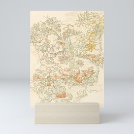 Alphonse Mucha "Anemones, Apple Blossoms and Narcissis" Mini Art Print