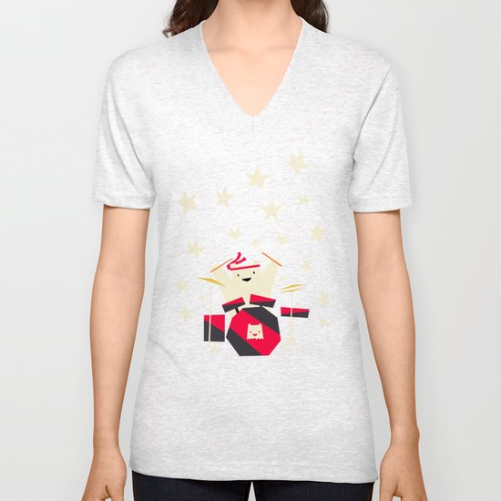 hit the drums! Unisex V-Neck