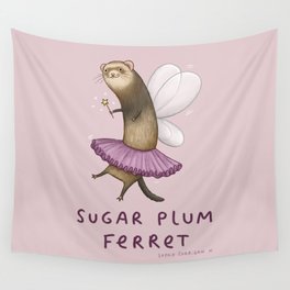 Sugar Plum Ferret Wall Tapestry