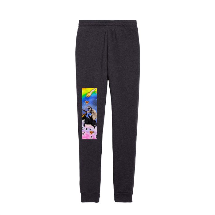 Space Siamese Cat Kitty On French Bulldog Dog Kids Joggers