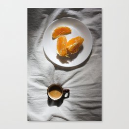Orange breakfast - Still Life | Photography art print Canvas Print