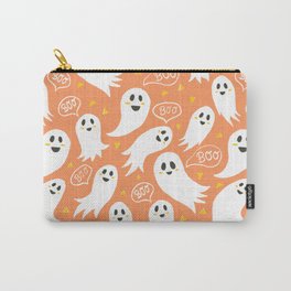 Friendly Ghosts on Orange Carry-All Pouch