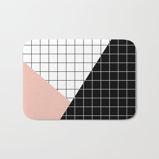 Minimal Geometry Bath Mat