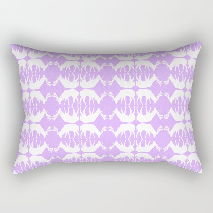 Oh, deer! in lilac purple Rectangular Pillow
