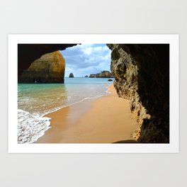 Beach hideaway in the Algarve Art Print