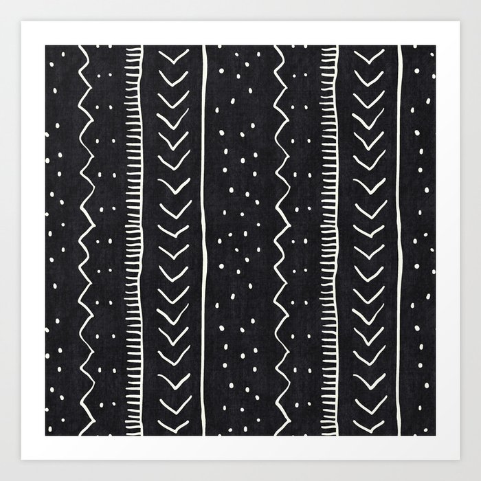 Moroccan Stripe in Black and White Kunstdrucke Moroccan Stripe in Black and White Kunstdrucke