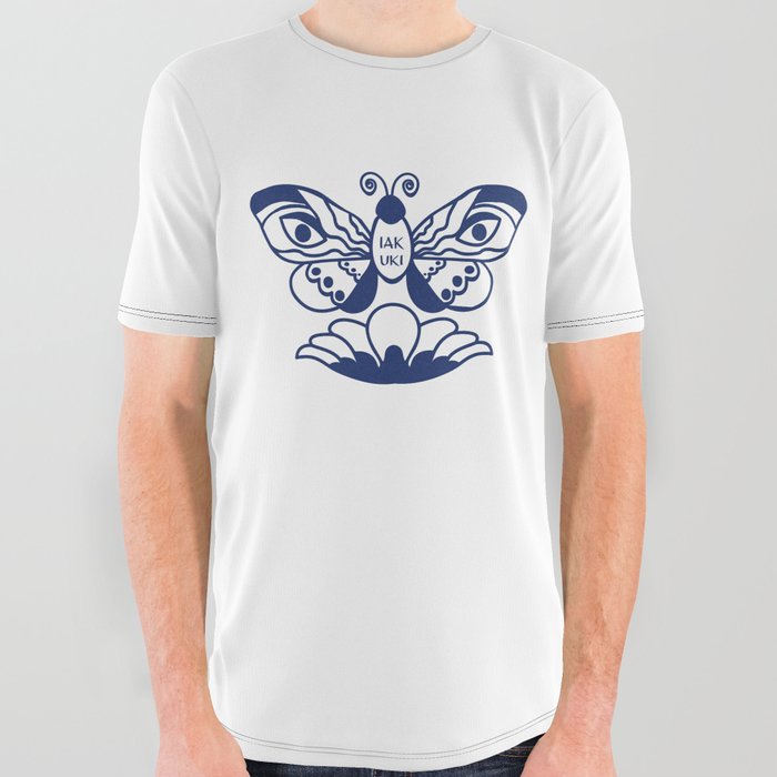 Butterfly FLower  All Over Graphic Tee