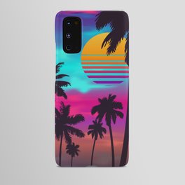 Gorgeous Crimson Sunset Synthwave Android Case