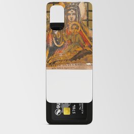 Portrait of the Holy Miraculous Virgin Mary Vintage Retro Artwork Murale Fresco Android Card Case