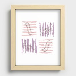 Copy of Musical trumpet pattern with notes Recessed Framed Print