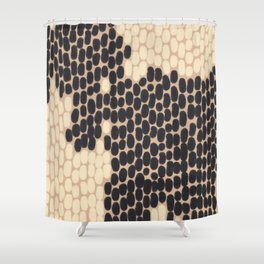 Abstract neutral design in cream, brown and black Shower Curtain