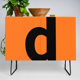 letter D (Black & Orange) Credenza