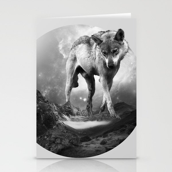 Galactic Wolf Stationery Cards