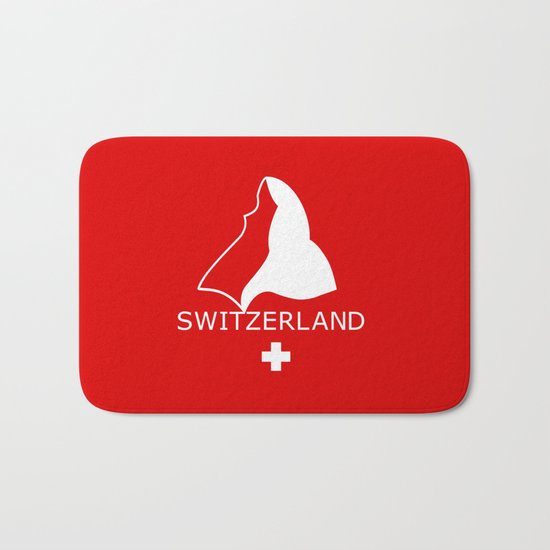 Switzerland and Matterhorn Bath Mat