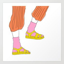 Socks and Sandals Art Print
