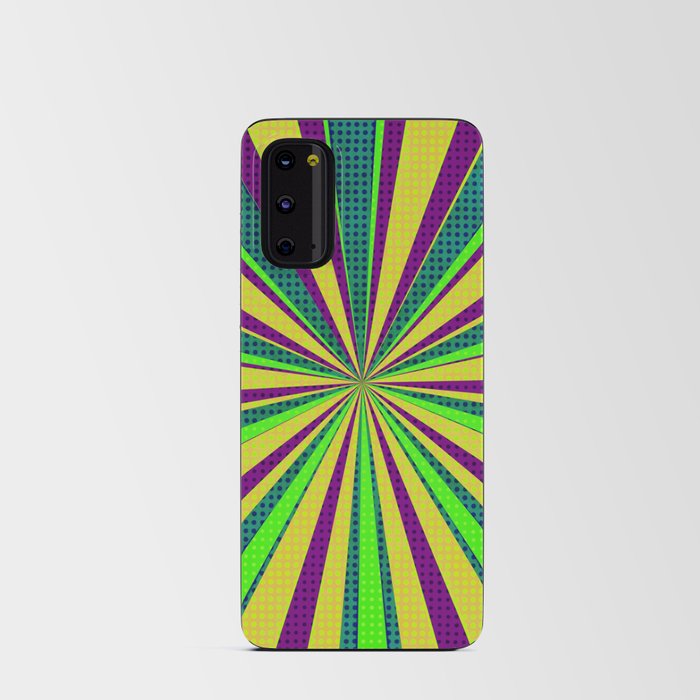 Violet Yellow Green Rays Android Card Case