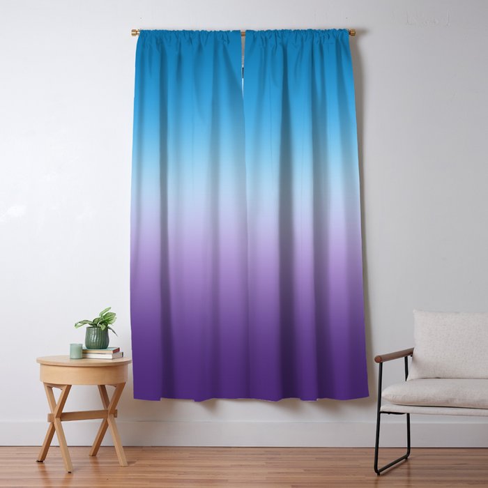 Hydrangea Blue And Purple Ombre Blackout Curtain by Kelsey Lovelle Society6