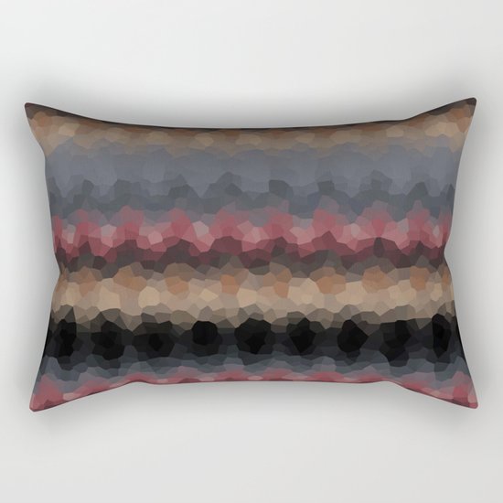 Abstract pattern "Black and red wave" . Rectangular Pillow