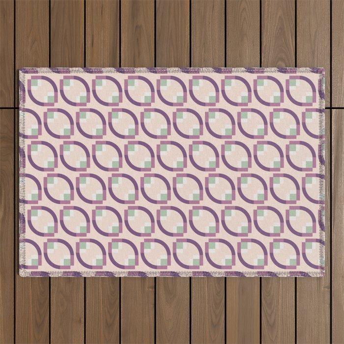Ovals - Sage and Lilac Outdoor Rug