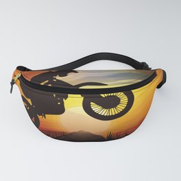 Mountain Motorcycle Adventure - Sunset Fanny Pack