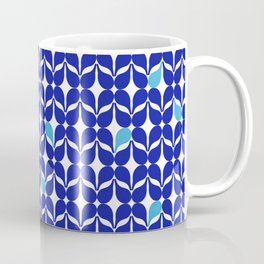 Geometric Acrylic Pattern - Cobalt Blue Coffee Mug