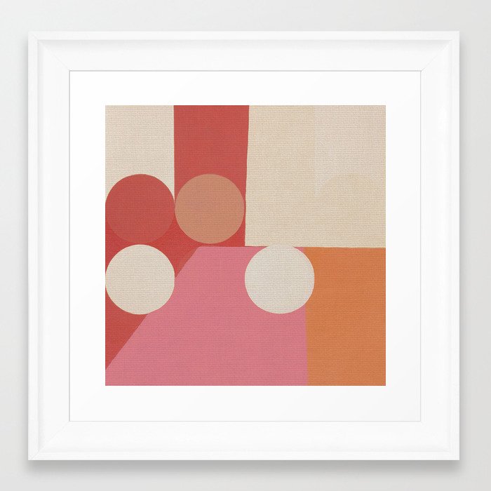 Playing Bowling 2 Gerahmter Kunstdruck | Gemälde, Digital, Abstrakt, Texture, Geometrisch, Colors