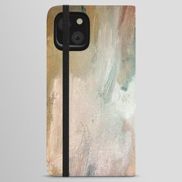 Gentle Beauty - an elegant acrylic piece in deep purple, red, gold, and white iPhone Wallet Case