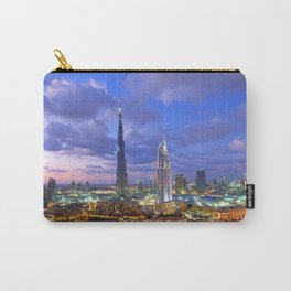 dubai building view from the top view city lights Carry-All Pouch | Dubai, Building, Citylights, Viewfromthetop, View, Graphicdesign 