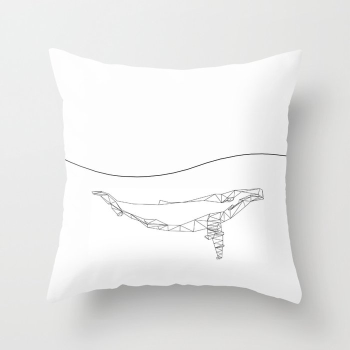 whale geometric Throw Pillow