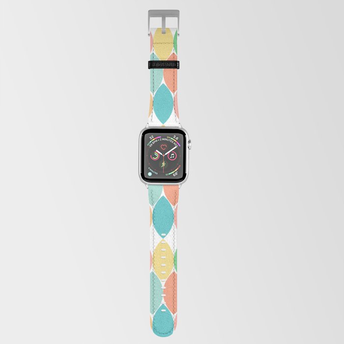 Colourful summer leaves pastel seamless pattern Apple Watch Band
