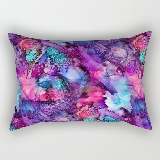 Glowing Purple Abstract Rectangular Pillow