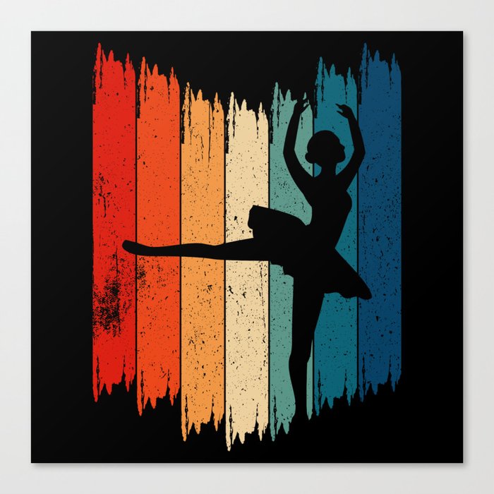 Ballet Dancer Retro Ballet Dancer Canvas Print