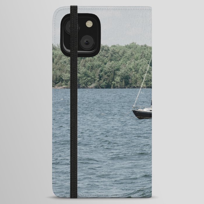 boat on Lake Champlain iPhone Wallet Case