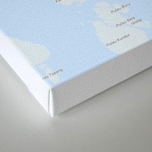 Minimalist Modern Map Of Singapore 10 Canvas Print By
