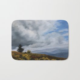 The Coming Storm Bath Mat | Tree, Art, Northcarolina, Mountains, Flowers, Painting, Oil, Clouds, Tennessee, Landscape 