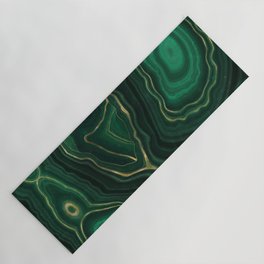 Green Malachite Emerald Marble Texture Yoga Mat