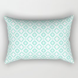 Seafoam Ornamental Arabic Pattern Rectangular Pillow