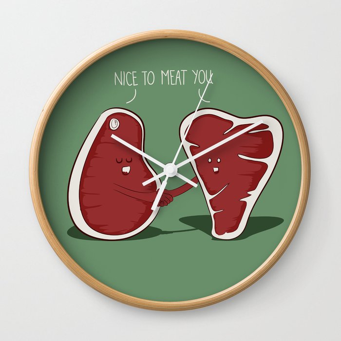 Nice to Meat You Wall Clock