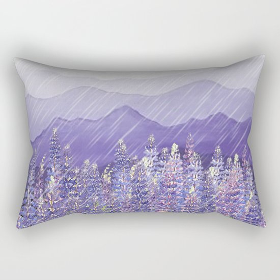 Purple Rain Rectangular Pillow
