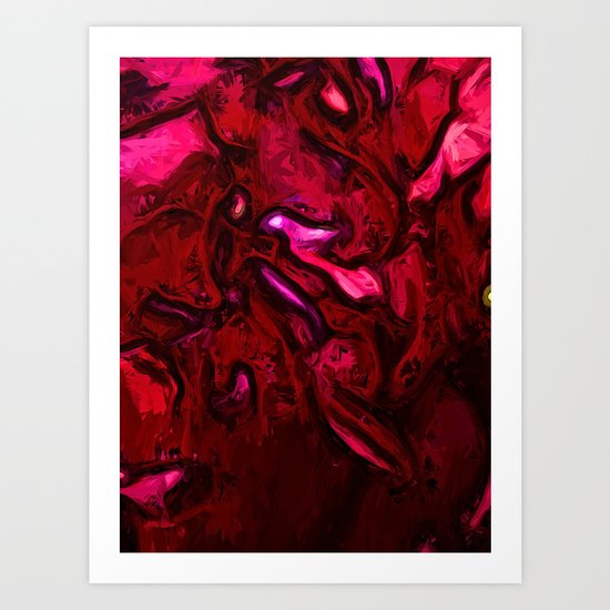 Pink and Red Rose Petals Art Print