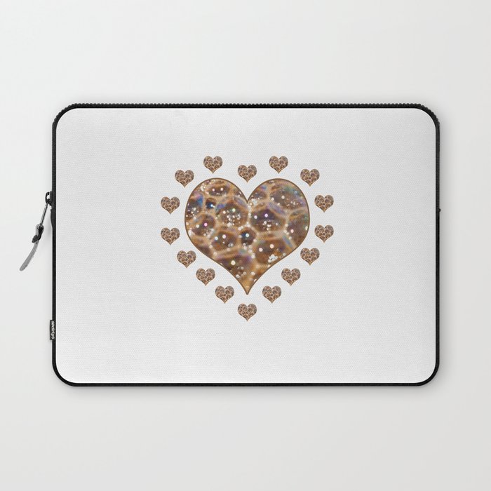 Coffee Heart Bubbles Laptop Sleeve