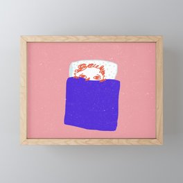 Staying in bed Framed Mini Art Print