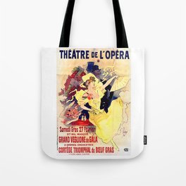 Theatre De L' Opera Bal Masque Jules Cheret Art Nouveau French Poster Tote Bag