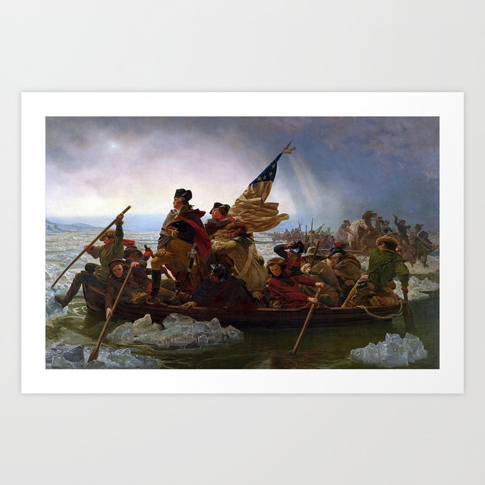 George Washington Crossing Of The Delaware River Painting Art Print