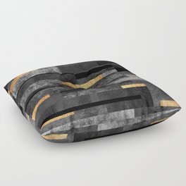Urban Black & Gold Floor Pillow