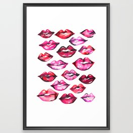 Pretty Lips Framed Art Print