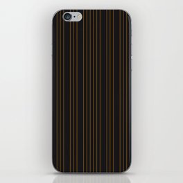Striped geometric seamless pattern in black gold palette iPhone Skin