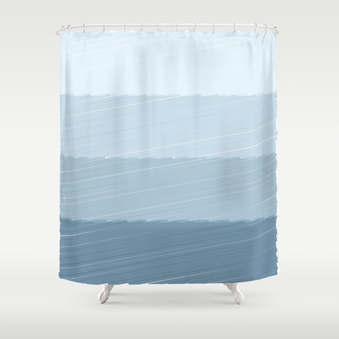 Blue Bars Shower Curtain