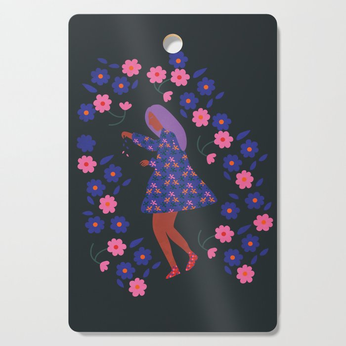 Woman Floral - Garden Cutting Board