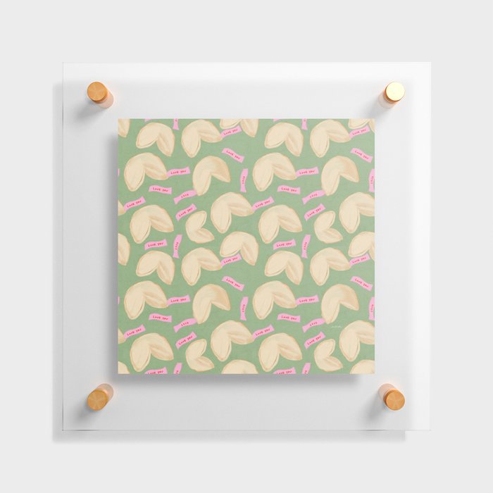 Love Fortune Cookies Matcha Green  Floating Acrylic Print